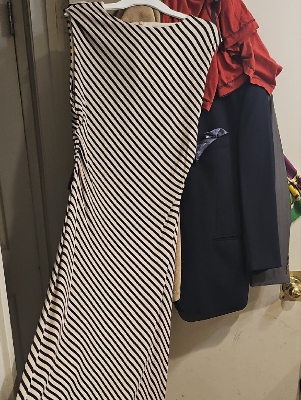 H&M Black and White Striped Dress